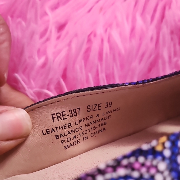 Alegria Blue and Green Sandals Comfortable Artistic Design - Picture 6 of 6